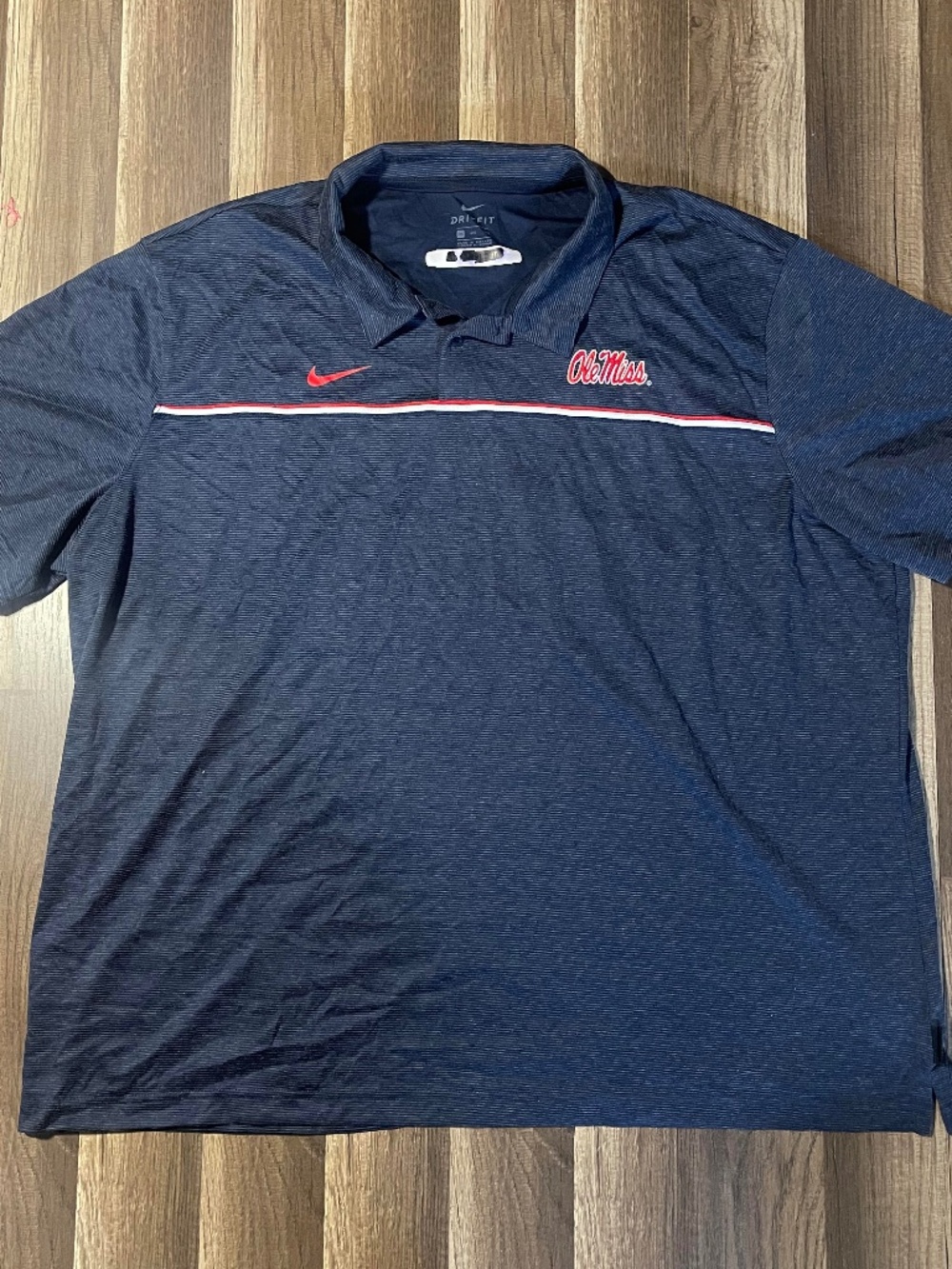 Navy Ole Miss Nike Dri-fit Polo Size 4xl